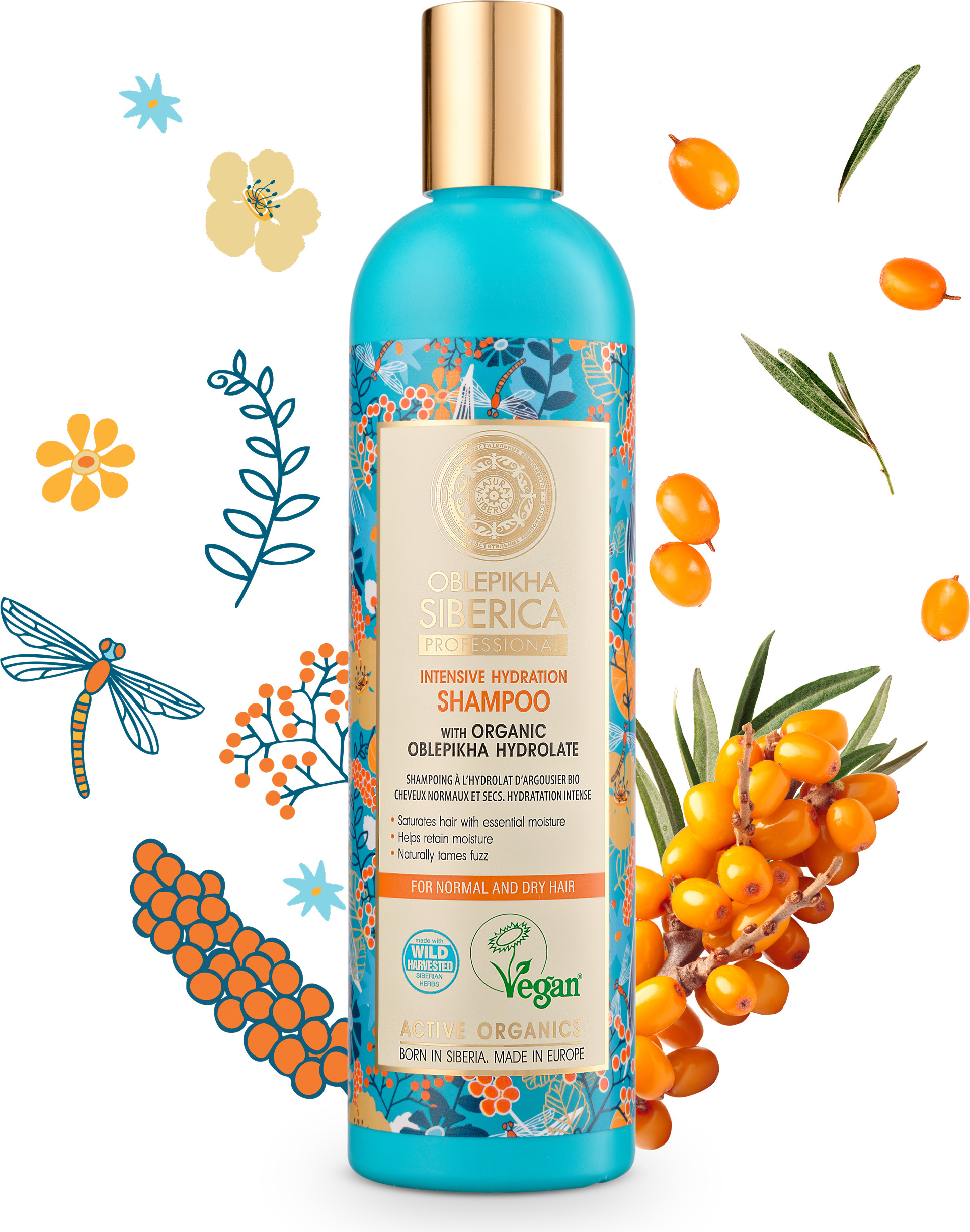 Natura Siberica Profi Rokitnik Shampoo, Normales & Trockenes Haar, 400ml 0338E