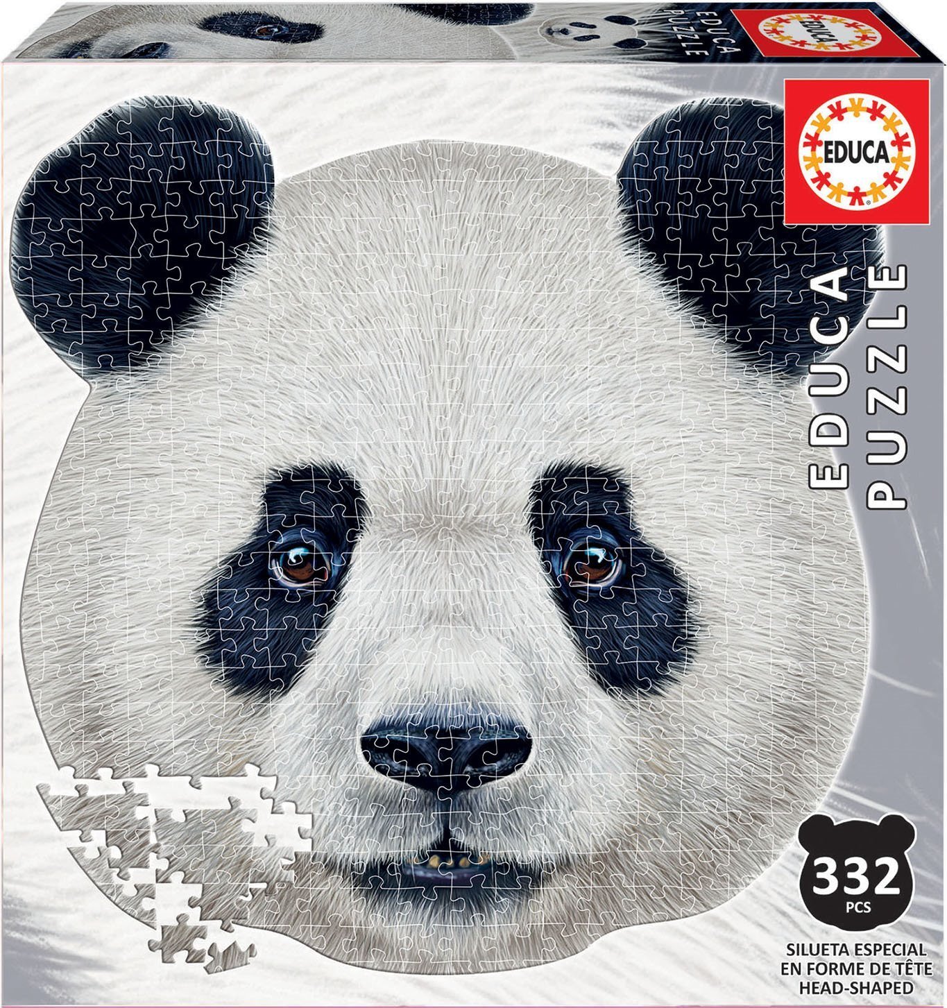 EDUCA - Shape Puzzle panda face 400 Teile 18476
