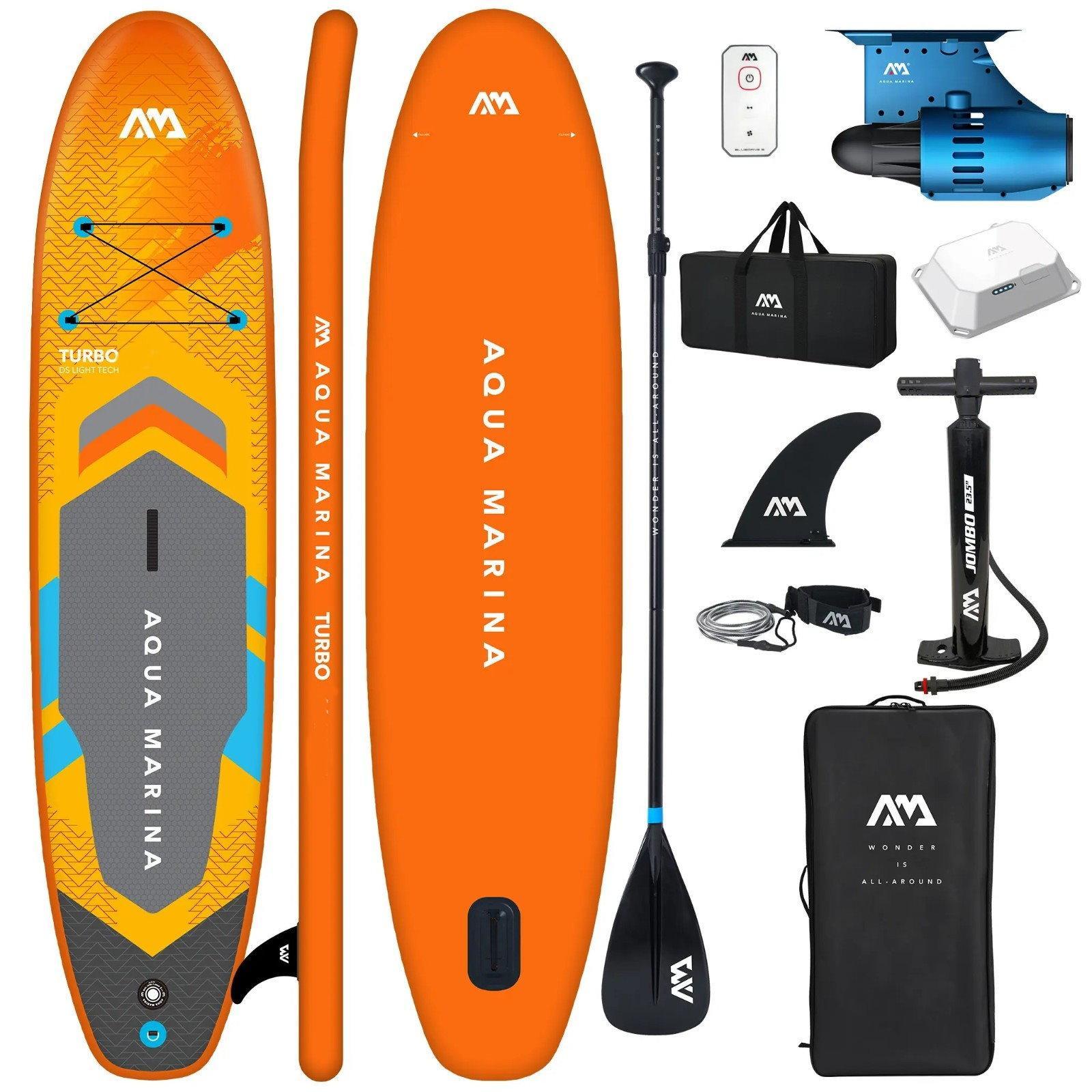 Aqua Marina Turbo GO SUP Board mit Bluedrive-S Motor Elektroantrieb - Groesse: 10.10 (330cm) AMGO-330PFS