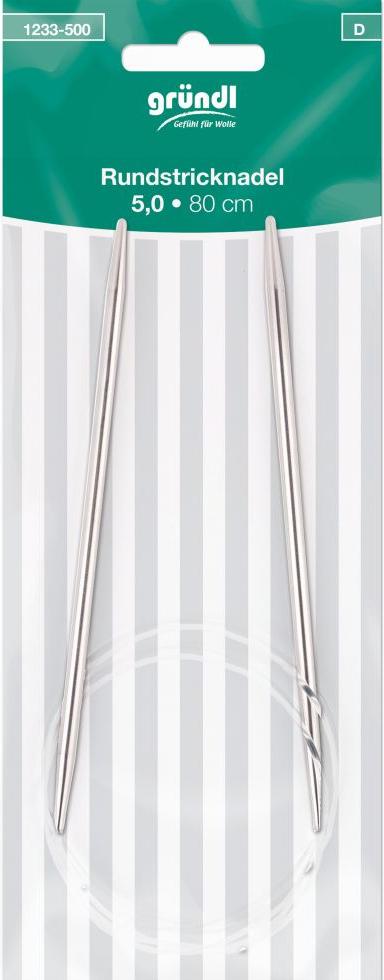Gründl Rundstricknadeln 5 mm 80 cm 379065