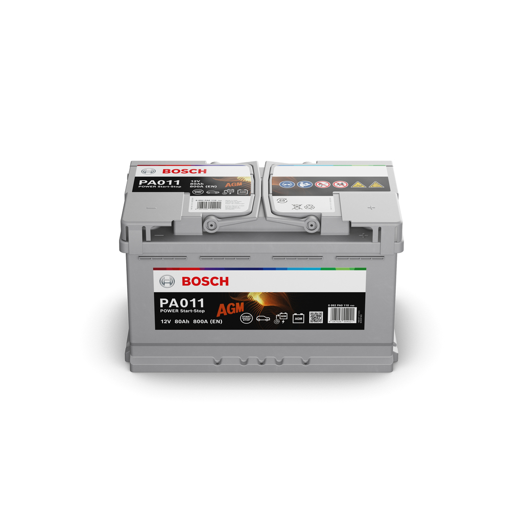 BOSCH AGM PC PA 011 Starterbatterie 12V 80Ah Batterie 0 092 PA0 110