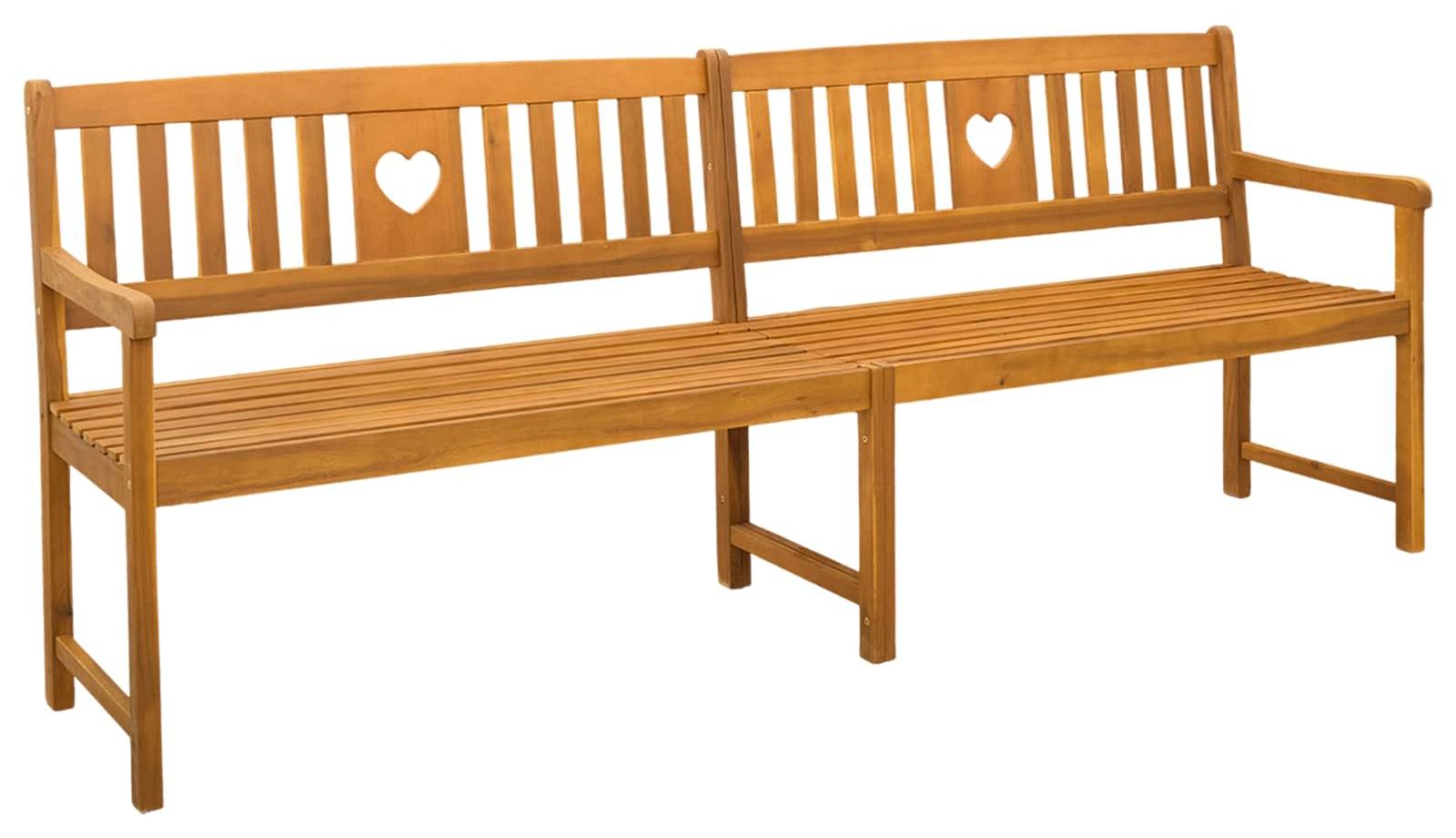 Bank Outdoor Natur 220 x 55,5 x 90 cm Massivholz Akazie