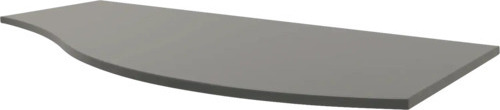 Waschtischplatte Baden Haus Vague 104 x 51 cm anthrazit für Waschtisch rechts ohne Ausschnitt