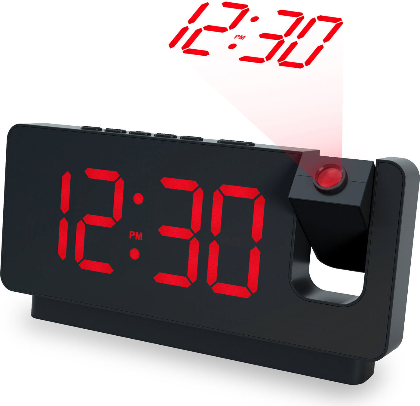 Caliber Europe Caliber Caliber Wecker mit Projektion - Digitaler Wecker - Kinderwecker - Projektion an Decke oder Wand - Uhrenprojektion (HCG201)