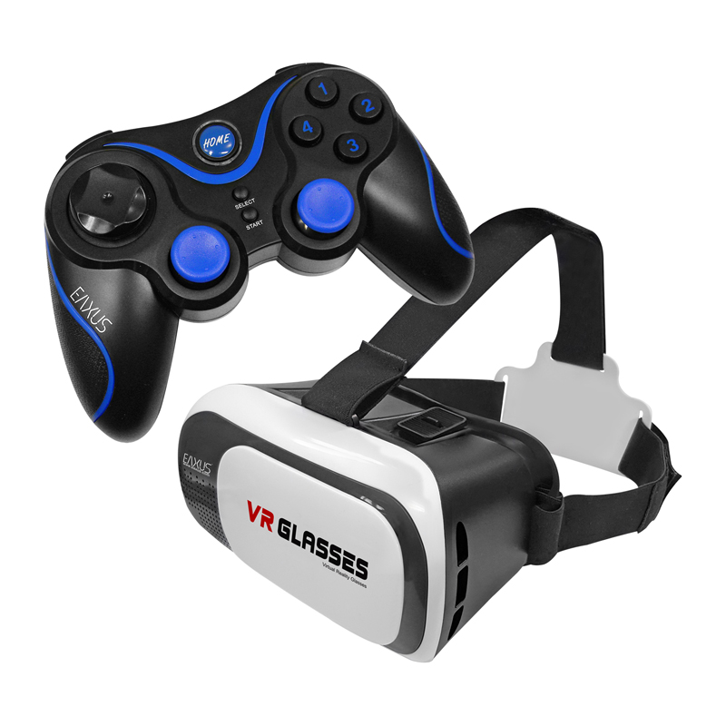 VR Brille mit Bluetooth Controller 3D Virtual Reality für Smartphones Panorama 