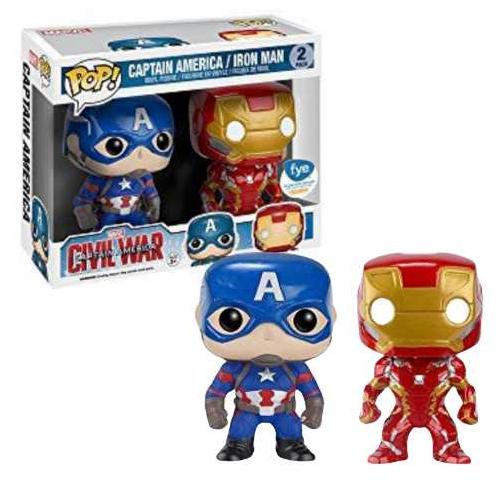 Funko Pop! Marvel: Captain America Civil War - Captain America & Iron Man 2-Pack FYE Exclusive