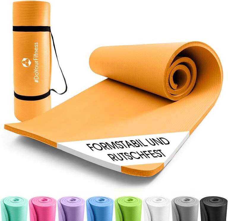 DS Produkte #DoYourFitness Yogamatte Ashanti Fitnessmatte rutschfest Einsteiger Fortgeschrittene Gelenkschonende Gymnastikmatte In- & Outdoor 190 x 100 x 1 cm 23986