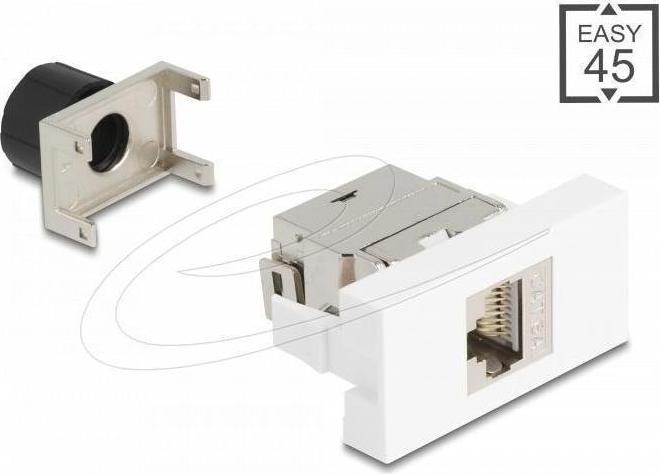 DELOCK Easy 45 Modul RJ45 Bu zu LSA Cat.6A 180° werkzeugfrei 90906