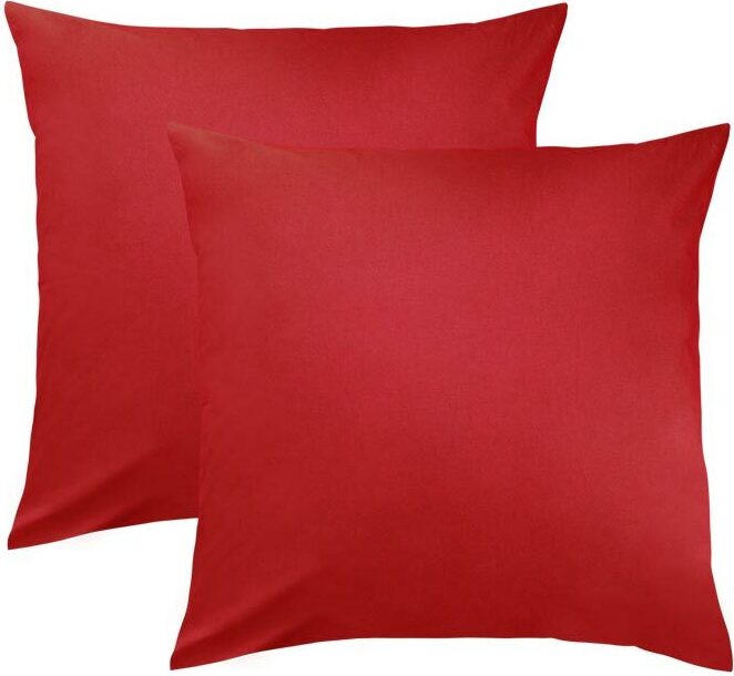 Bettwaren-Shop Single Jersey Kissenbezug Ulm 2er Pack 40x40 cm rot