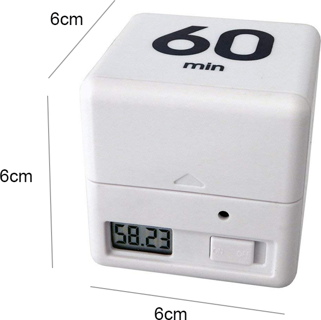 Cocosity Würfel-Timer Küchen-Timer Voreingestellter Timer für 15/20/30/60 Minuten