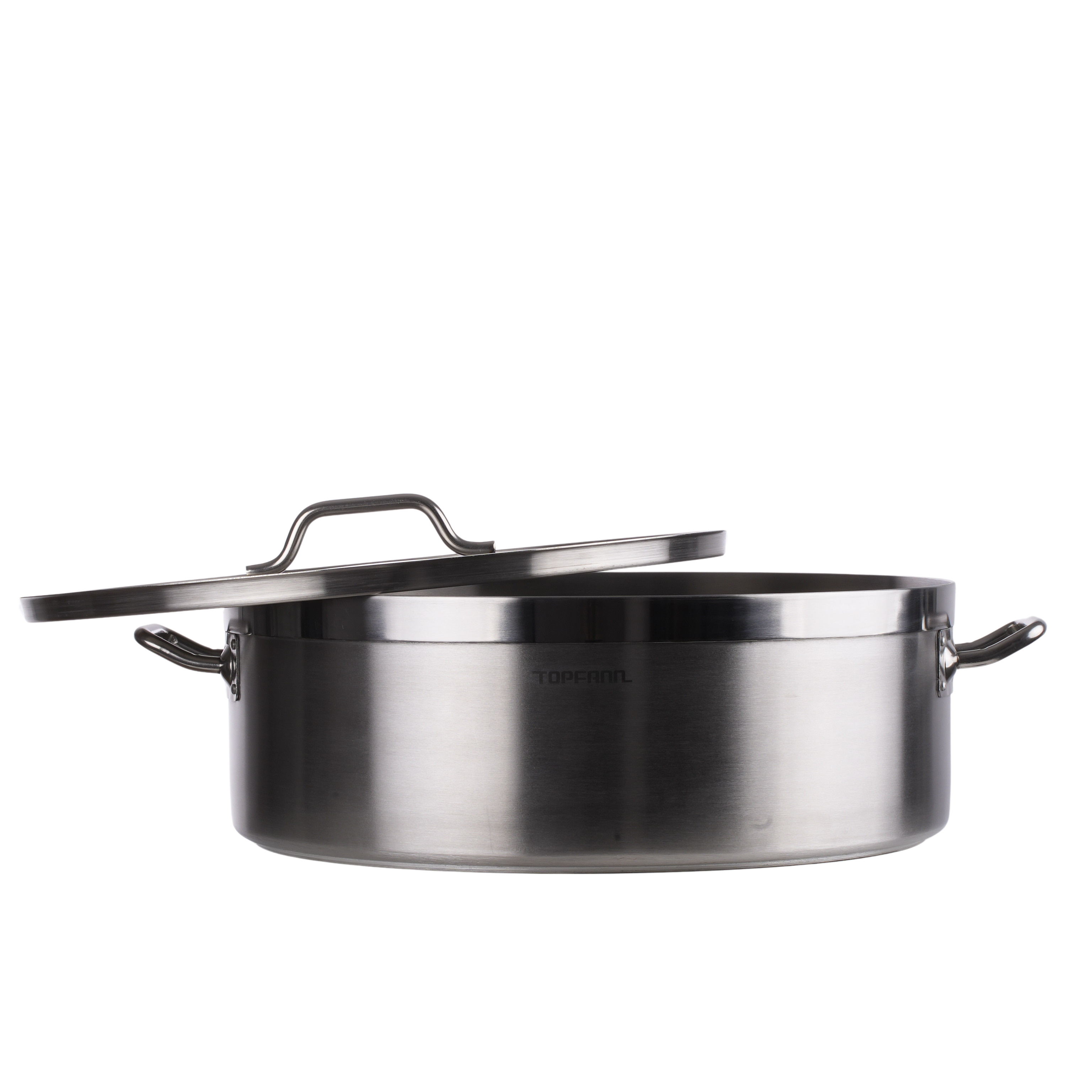 TOPFANN 35L Topf Kochtopf Gastronomie Edelstahl 18/0 Catering-Topf Universaltopf Suppentopf 50cm