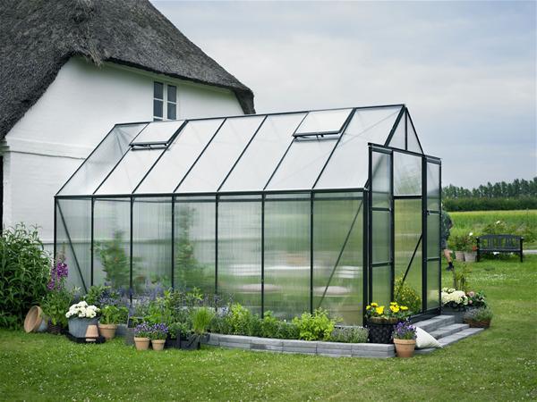 Gewächshaus Halls Magnum 148 11,5 m² Hohlkammerplatten 6 mm 257 x 446 cm grün J3.1.00016.16