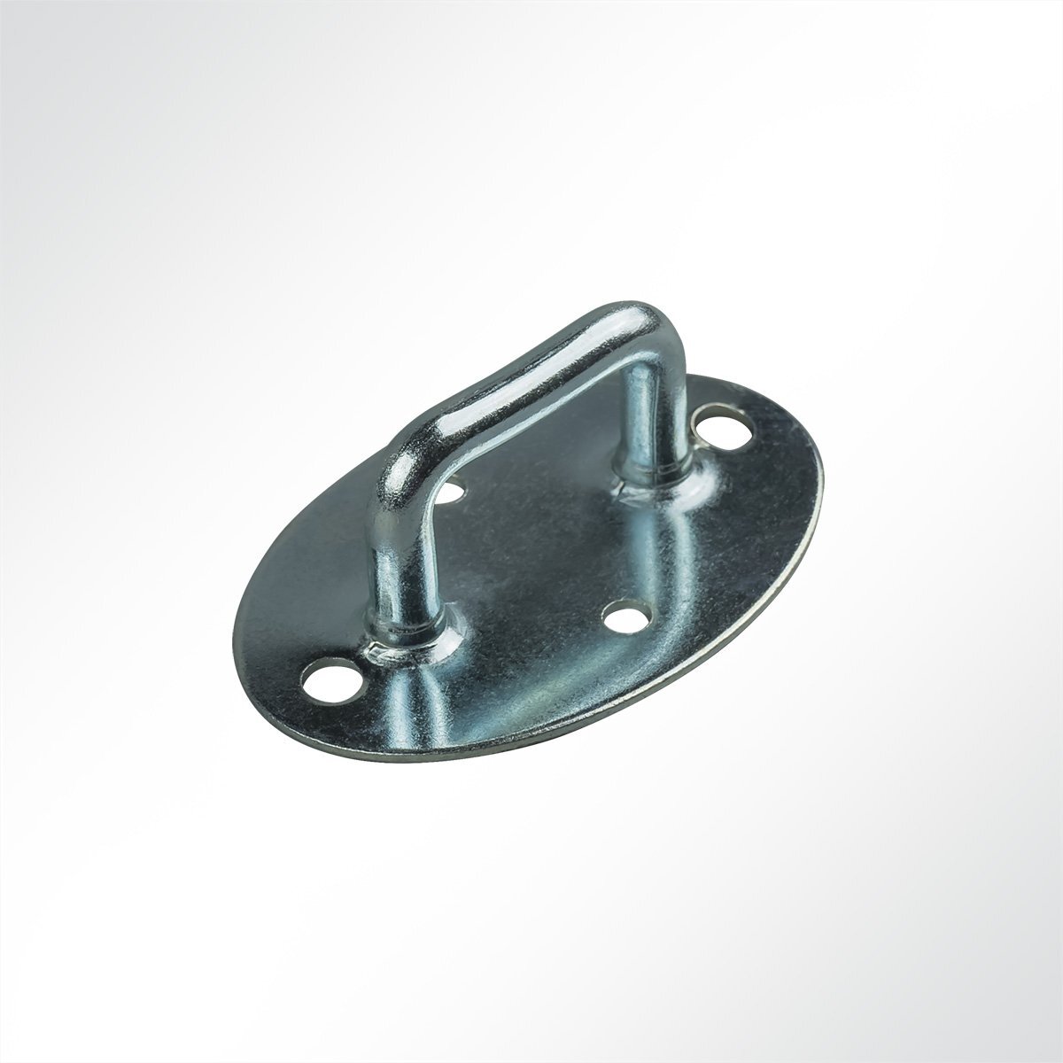 Lysel® Riemenkrampe mit ovaler Platte,Höhe = 28mm in grau Riemenkrampe für Schlitzösen Bügelkrampe Krampe (200 Stück) 7167_9890