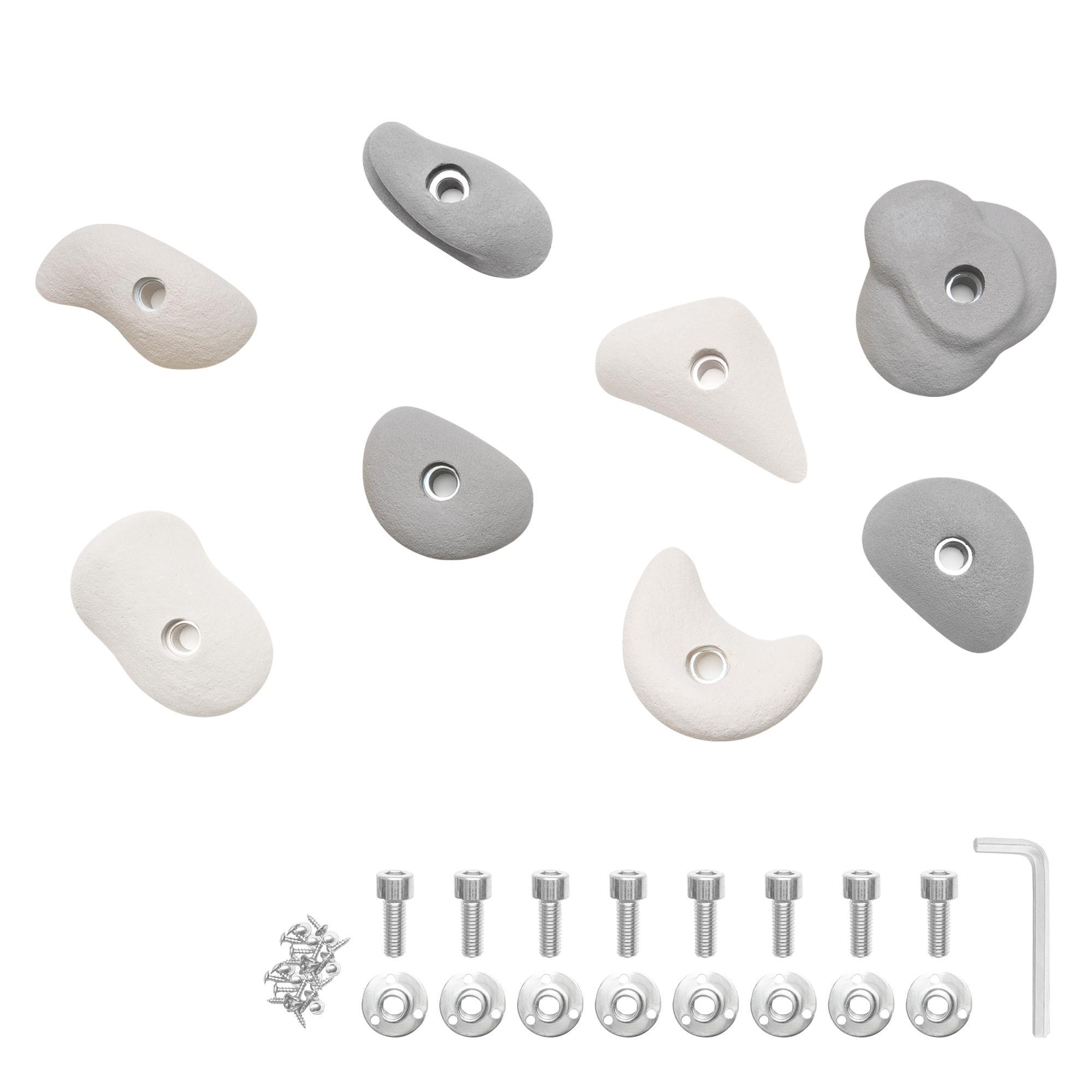 MAMOI® Klettergriffe Set, Klettersteine für die Wand, Indoor und Outdoor Klettergriffe, Klettergriffe für Kinder, Bouldergriffe