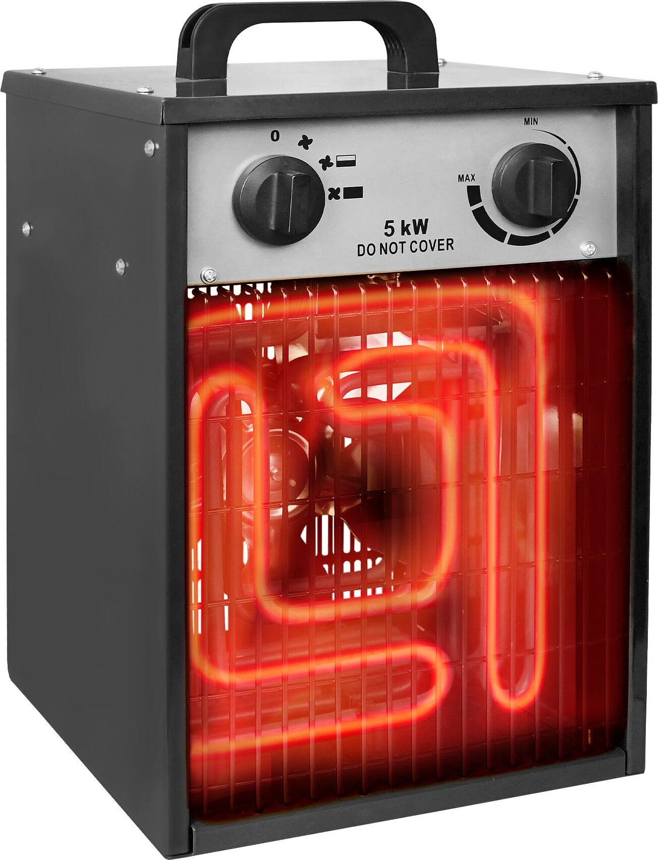 Sessamen-LP 5KW elektrický ohrievač ohrievač s ventilátorom stavebný ohrievač ohrievač na stavenisko elektrický ohrievač s termostatom 3 úrovne ohrevu ohrievač s ventilátorom na stavenisko, dielňu, garáž