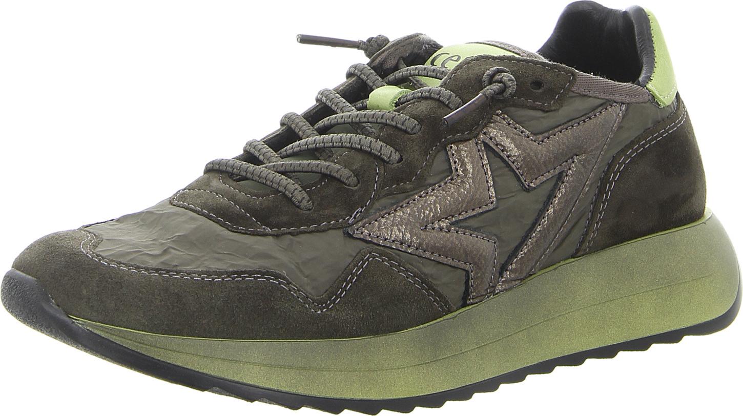 Cetti Herren Sneaker Grün mit Keilabsatz, Obermaterial Synthetik, Innenmaterial Textil S24-0086653