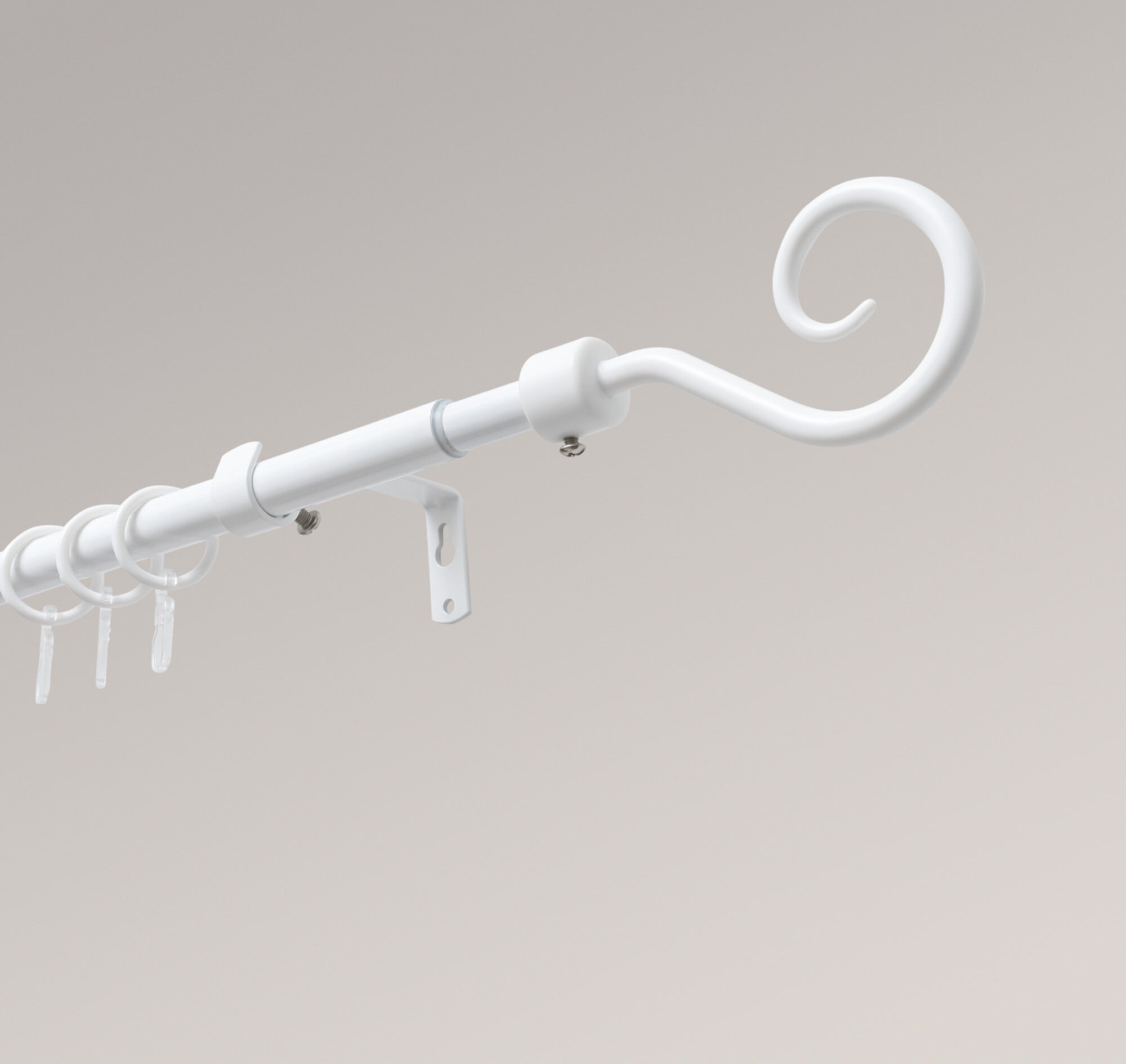 LYSEL® SET Schneckenhaus Stange Ø 13/16mm Weiß, Länge: 130-240cm 35211_85976