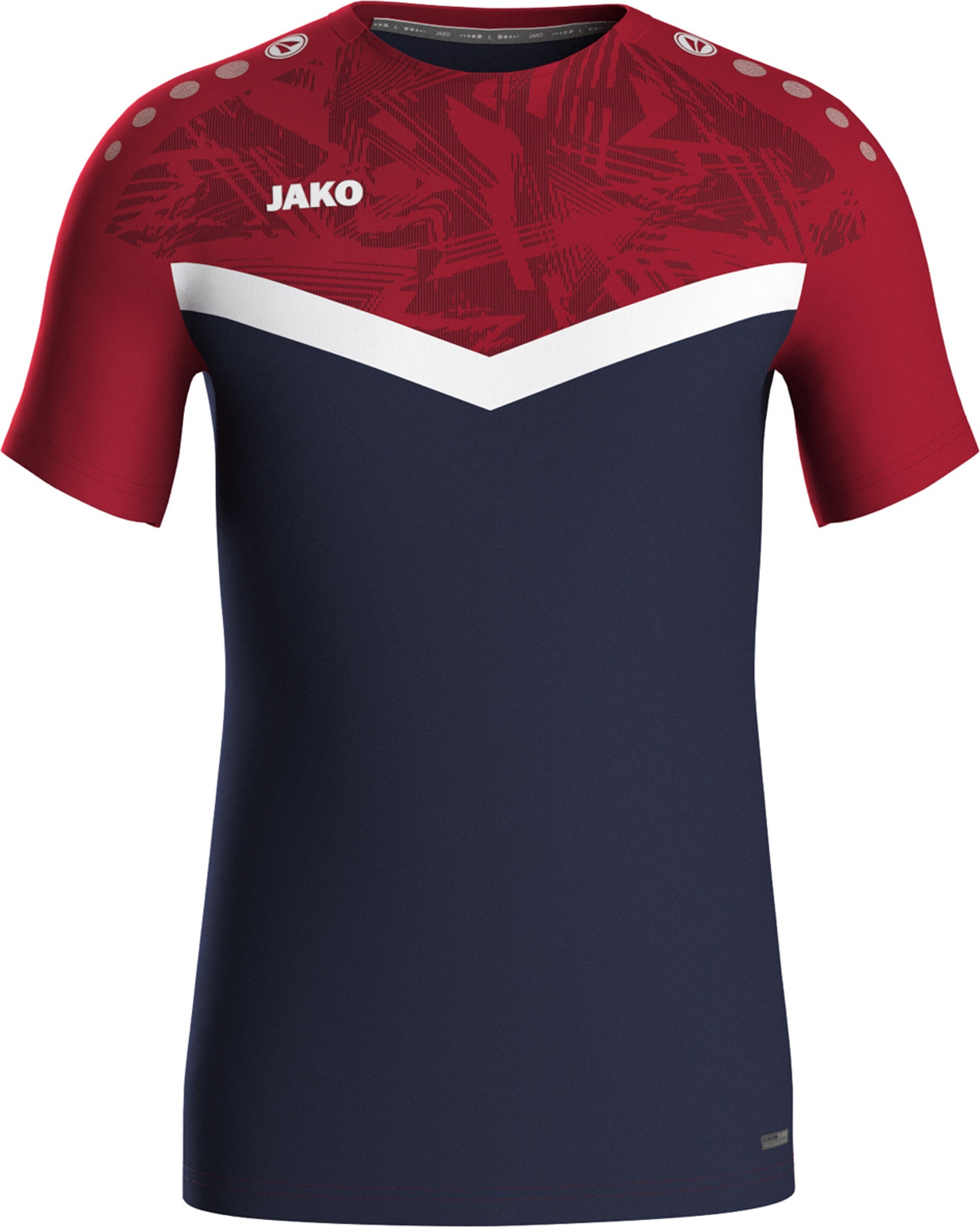 JAKO T-Shirt Iconic MARINE/CHILI ROT MARINE/CHILI ROT XL 6124