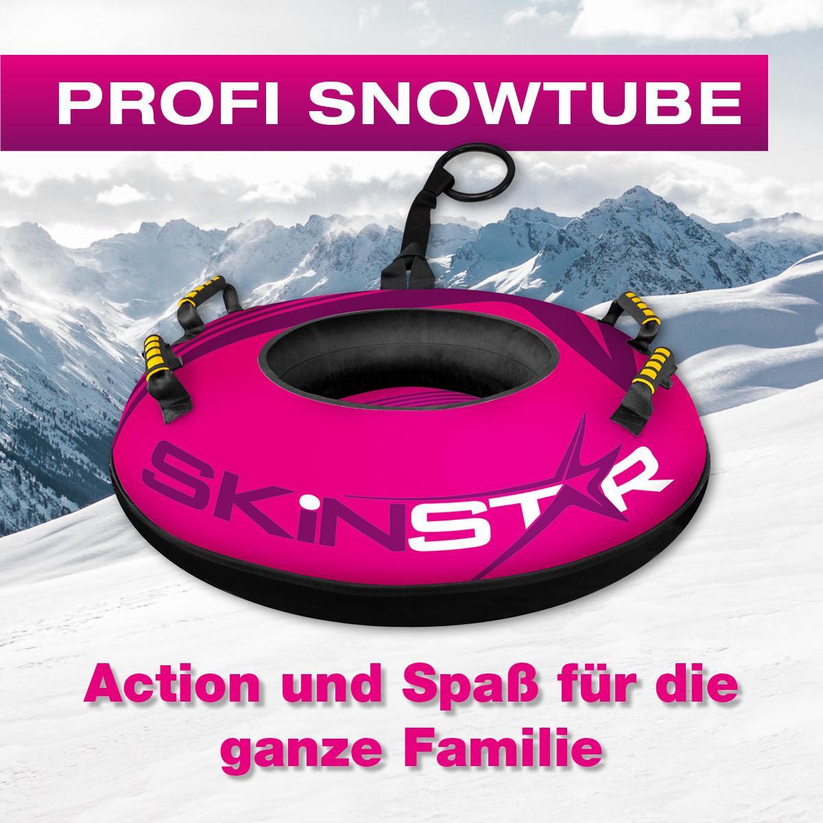 SkinStar Profi Snowtube pink Ø 100cm Rodelreifen Schneereifen Schlitten Bob PROFI-PINK-LILA-100