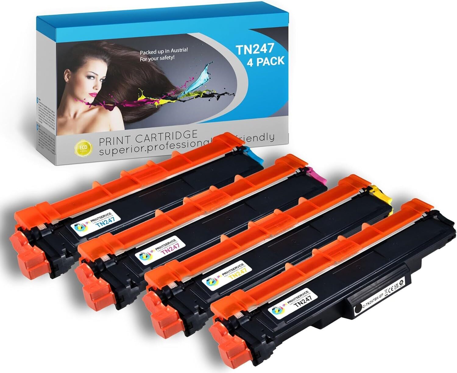IPA Printservice TN-243 & TN-247 4er Pack -Druckerpatronen für perfekten Druck 1x TN-243 & TN-247 4er Pack