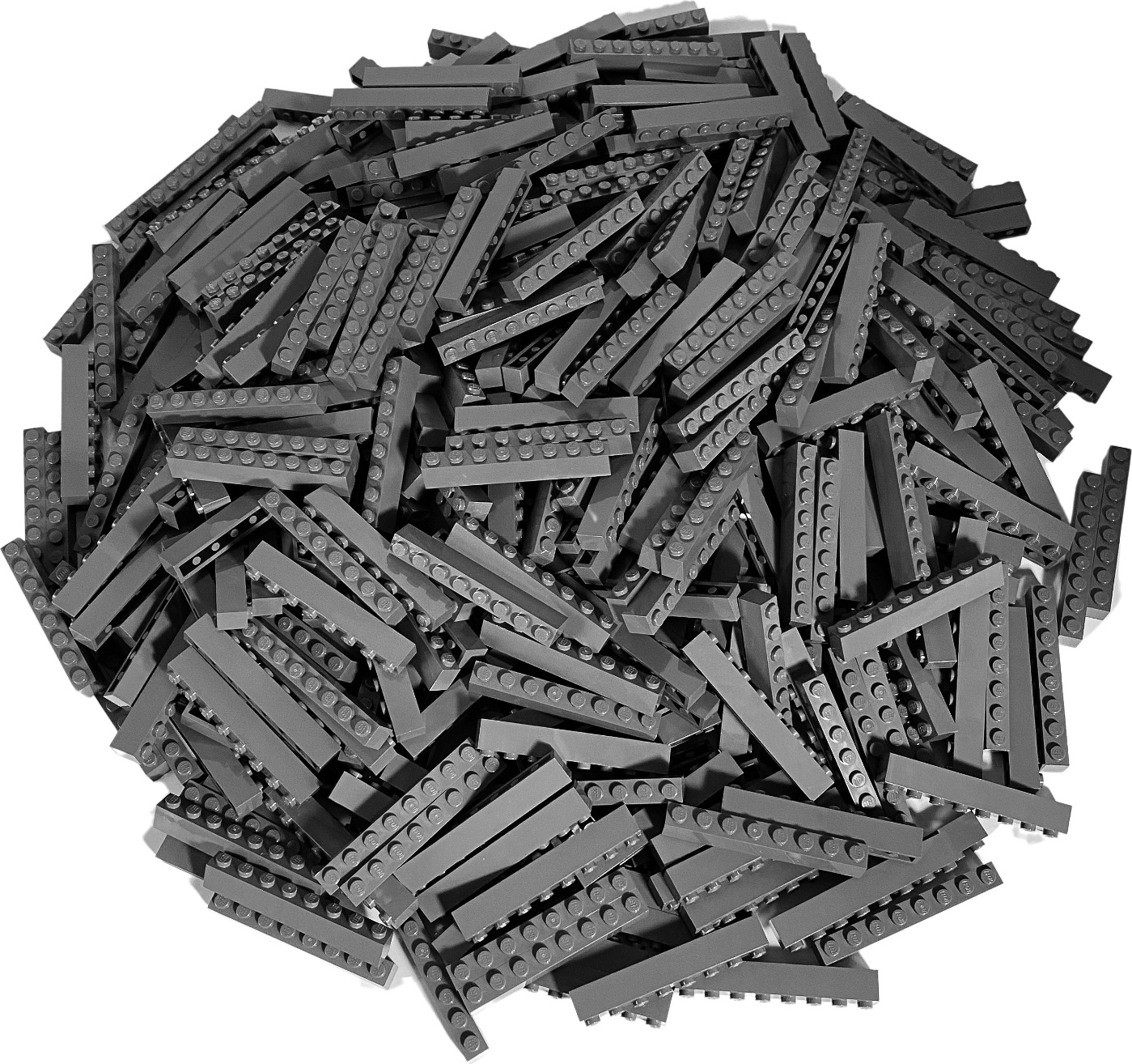 LEGO® 1x8 kociek Vysoké kocky Tmavo šedá - 3008 NEW! Množstvo 250x
