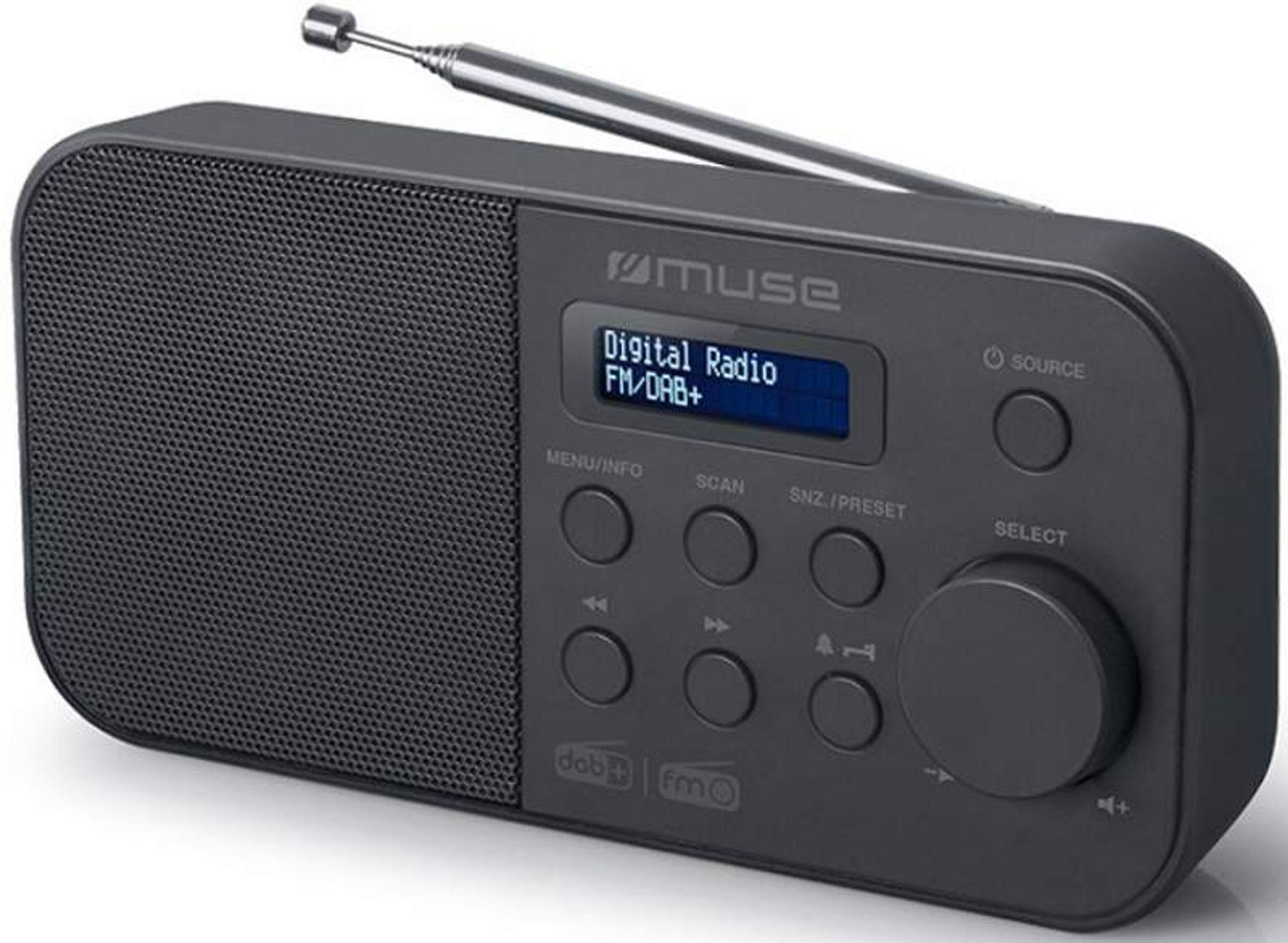 Muse M-109 DB, Tragbar, DAB+, FM, PLL, 87,5 - 108 MHz, 174.928 - 239.2 MHz, Automatischer Suchlauf, Automatische Speicherung, LCD