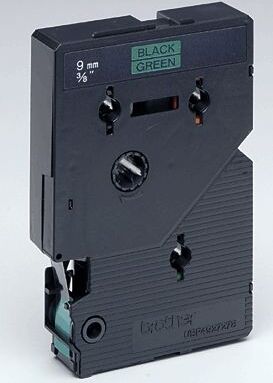 Brother TC791 - 9 mm x Schwarz auf Grn - laminiertes Band