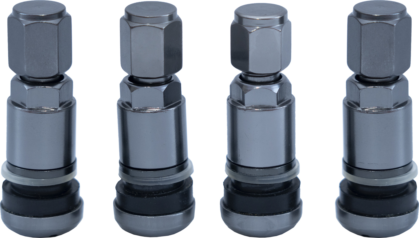 HASKYY Alu Ventile Felgenventile 11,3mm Metallventile Reifenventile 4x Anthrazit Grau