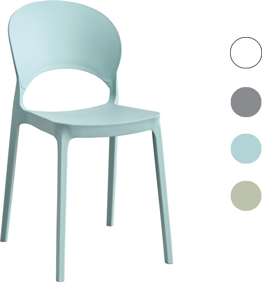 dasmöbelwerk Stapelstuhl Quito Gartenstuhl Bistrostuhl Kunststoffstuhl Blau 259886MW