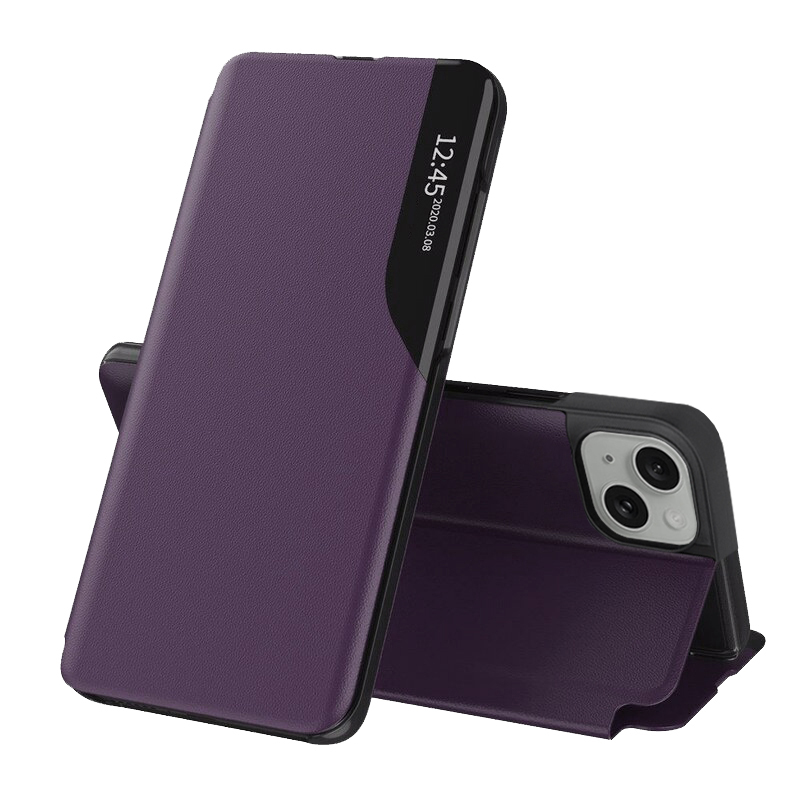 Techsuit eFoLD Series otvárací obal pre - iPhone 15 - Fialová