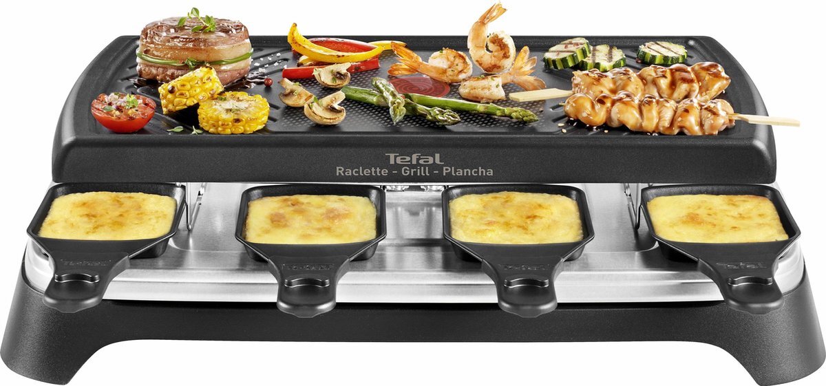 Tefal Gourmetstel - 8 Smart RE4598 - Raclette Tefal Raclet RE4598