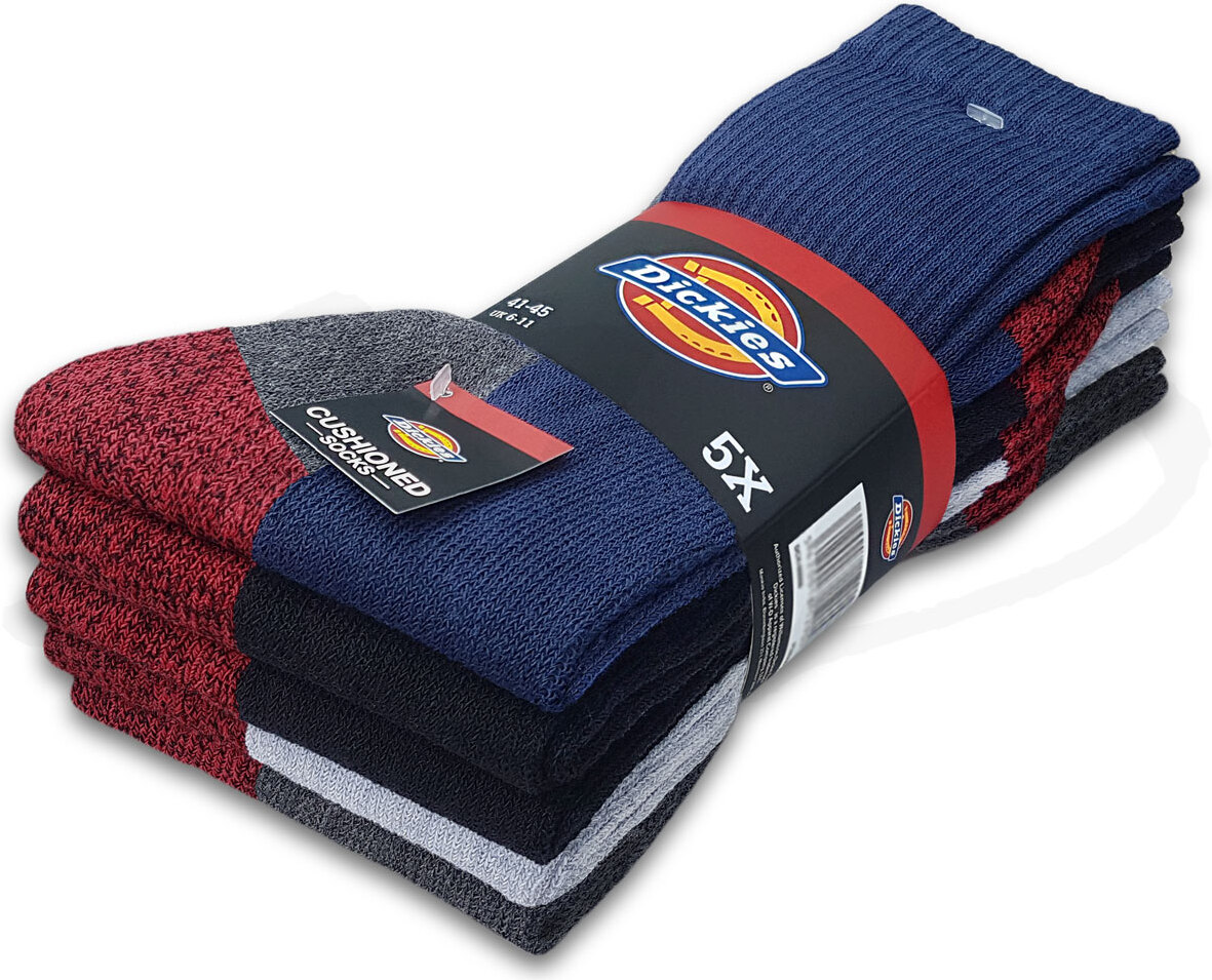 Dickies Calze Da Lavoro Cushioned Crew Uomo: Confortevoli, Resistenti E Antiscivolo (5 Paia)