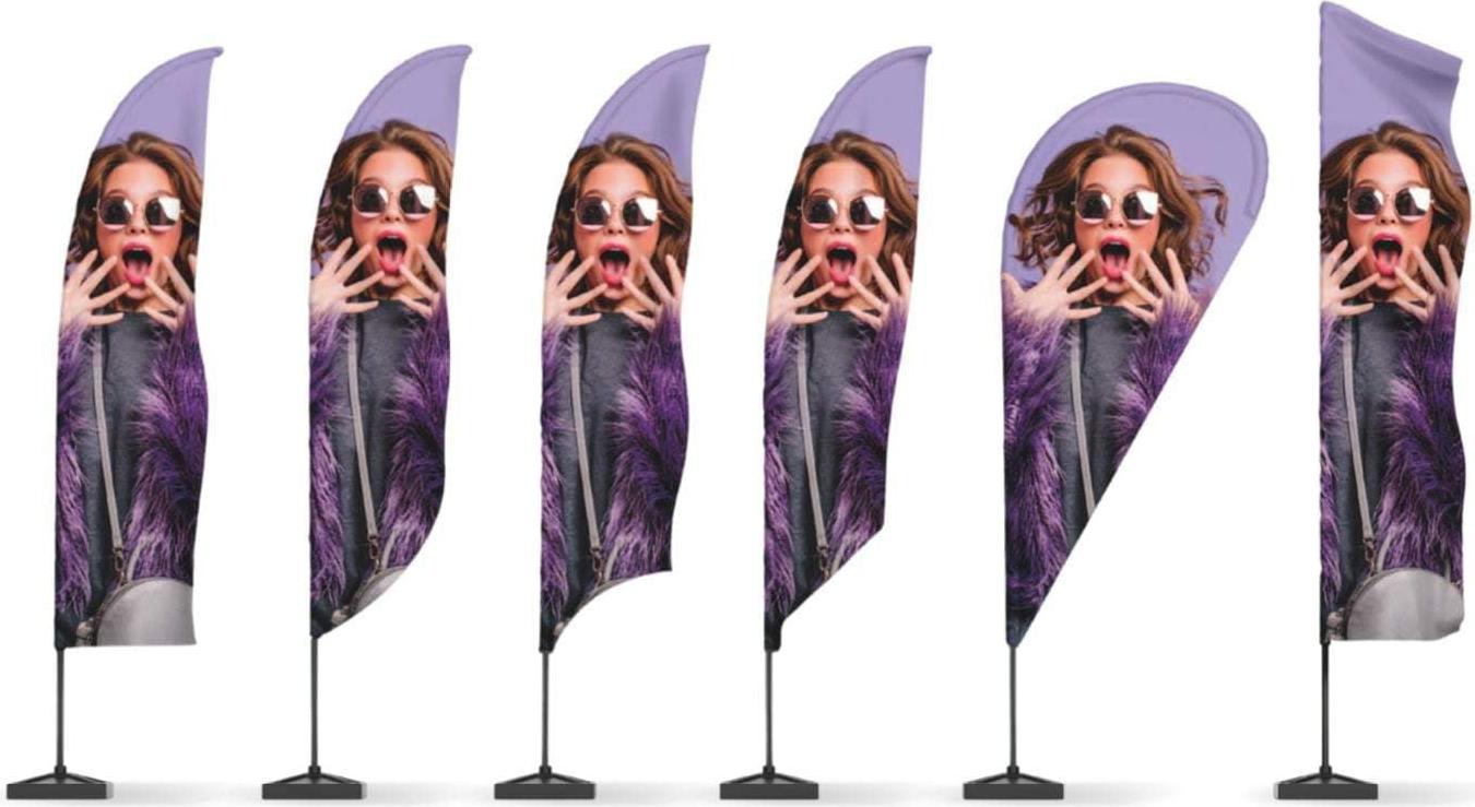 Lunardon Werbung Fahnenmast für Beachflag - stabiler, flexibler Aluminium-Fahnenmast für Outdoor-Werbung PRO / 560 cm