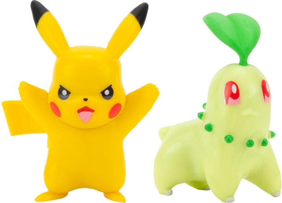 Jazwares Pokémon Battle Figuren Wave 10 (5 bis 8 cm) Pikachu + Endivie PKW0139