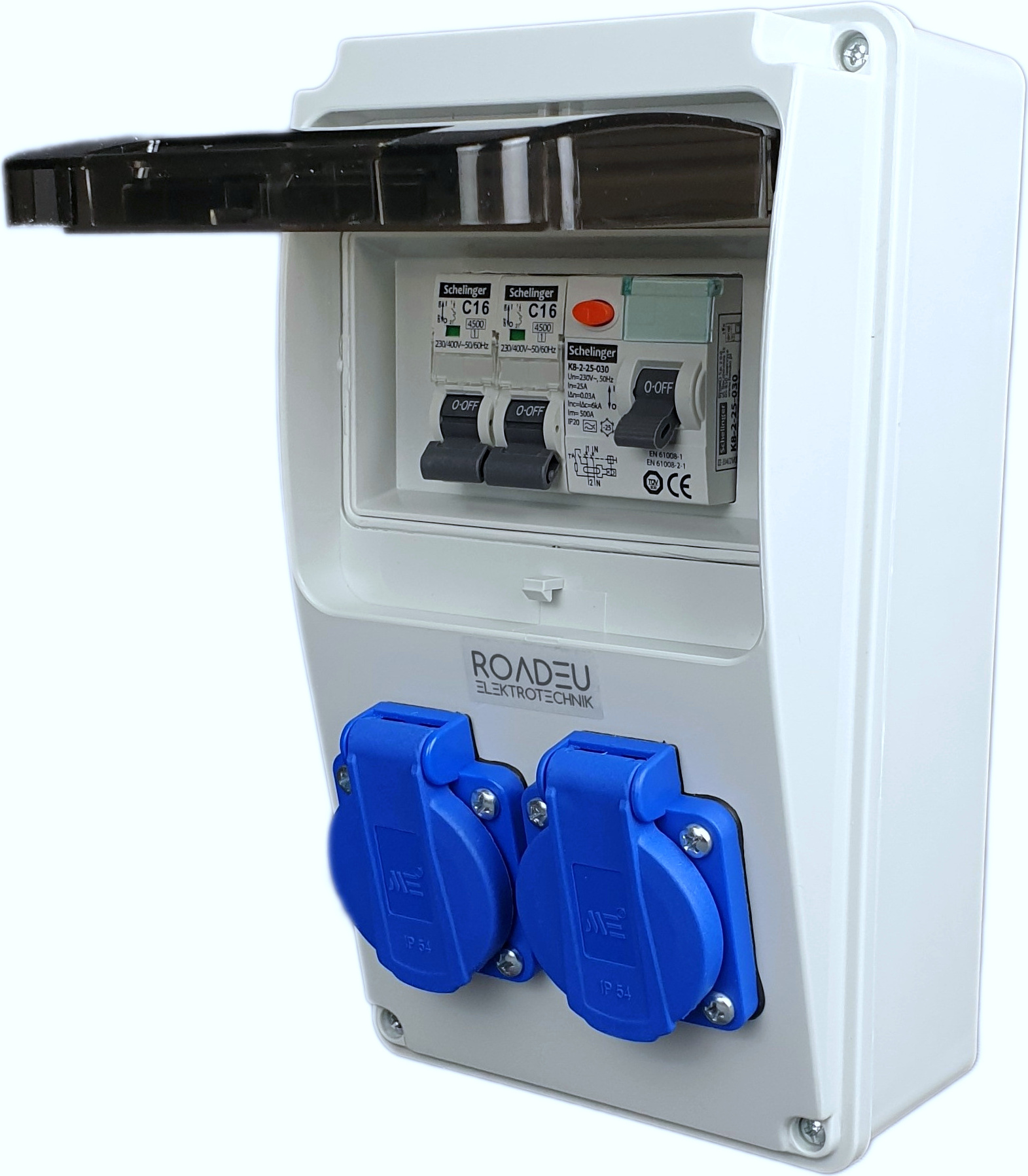 Distribuidor Corriente Pared Distribuidor De Corriente De Pared 32A/16A 230V - Con Enchufe CEE, IP65, Ideal Obra Enchufes CEE 230V