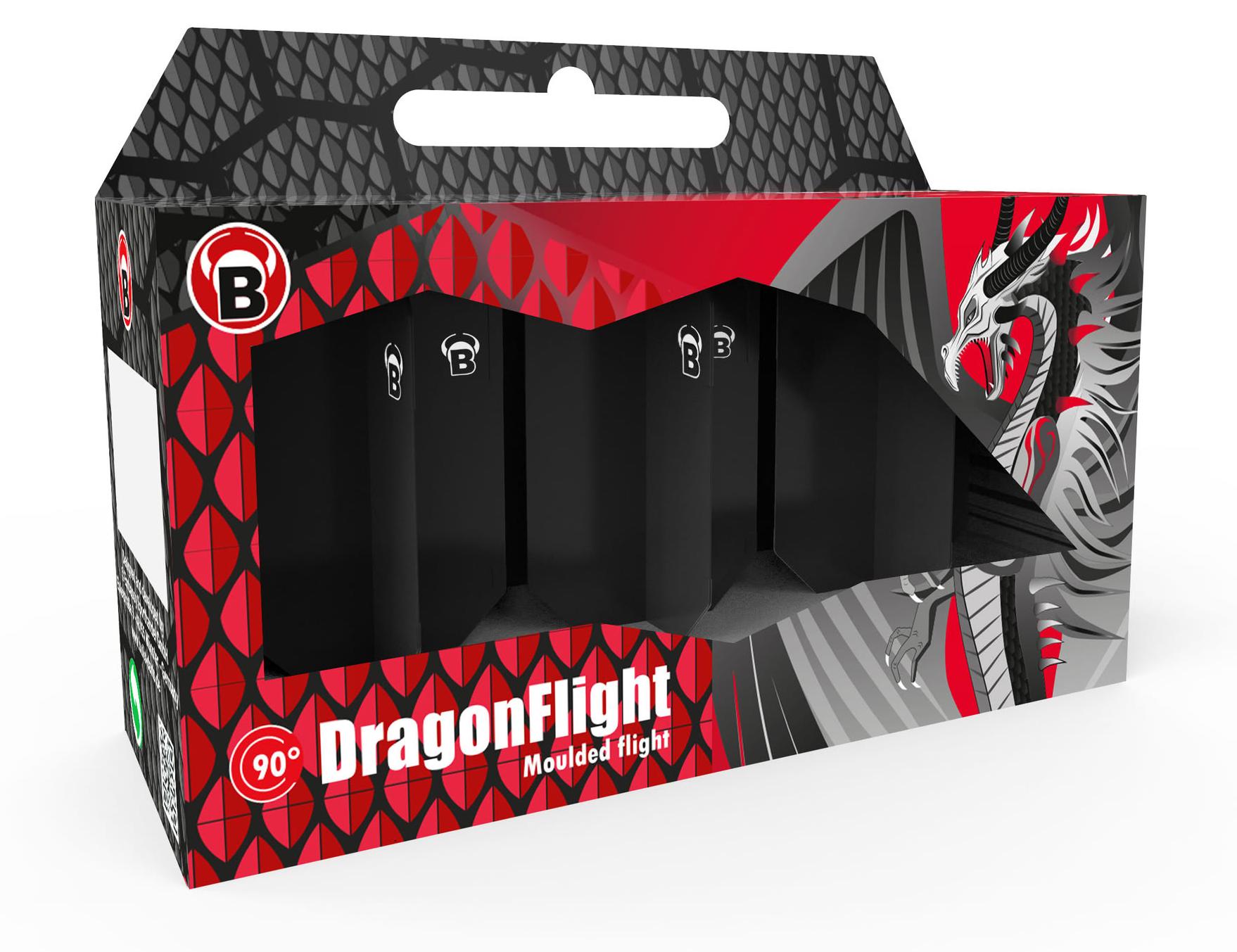 BULL'S DragonFlight | Set of 3 Flights | Rot - Slim -- 1 Satz 50053