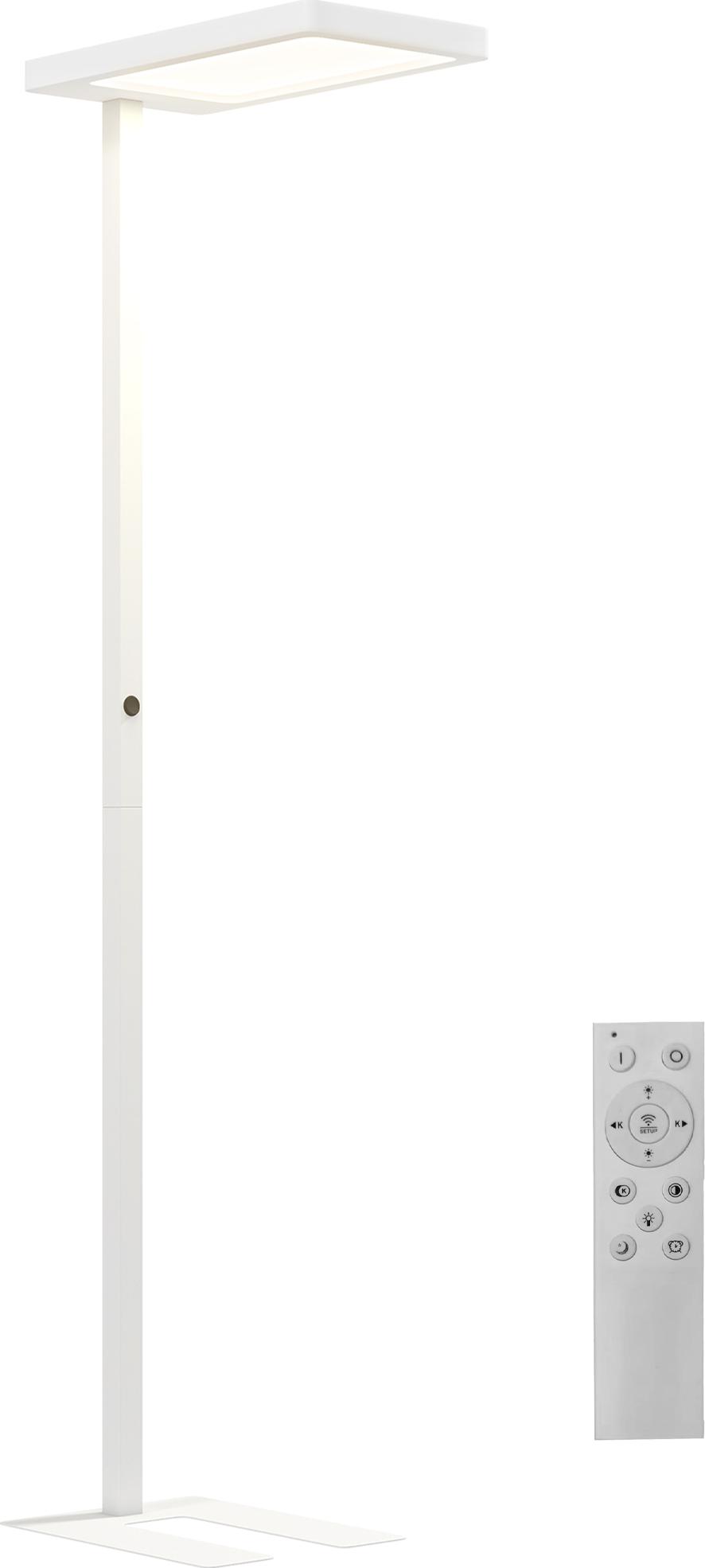 HOMCOM Stehlampe, Dimmbar Stehleuchte mit Fernbedienung Timing-Funktion B31-589V90WT