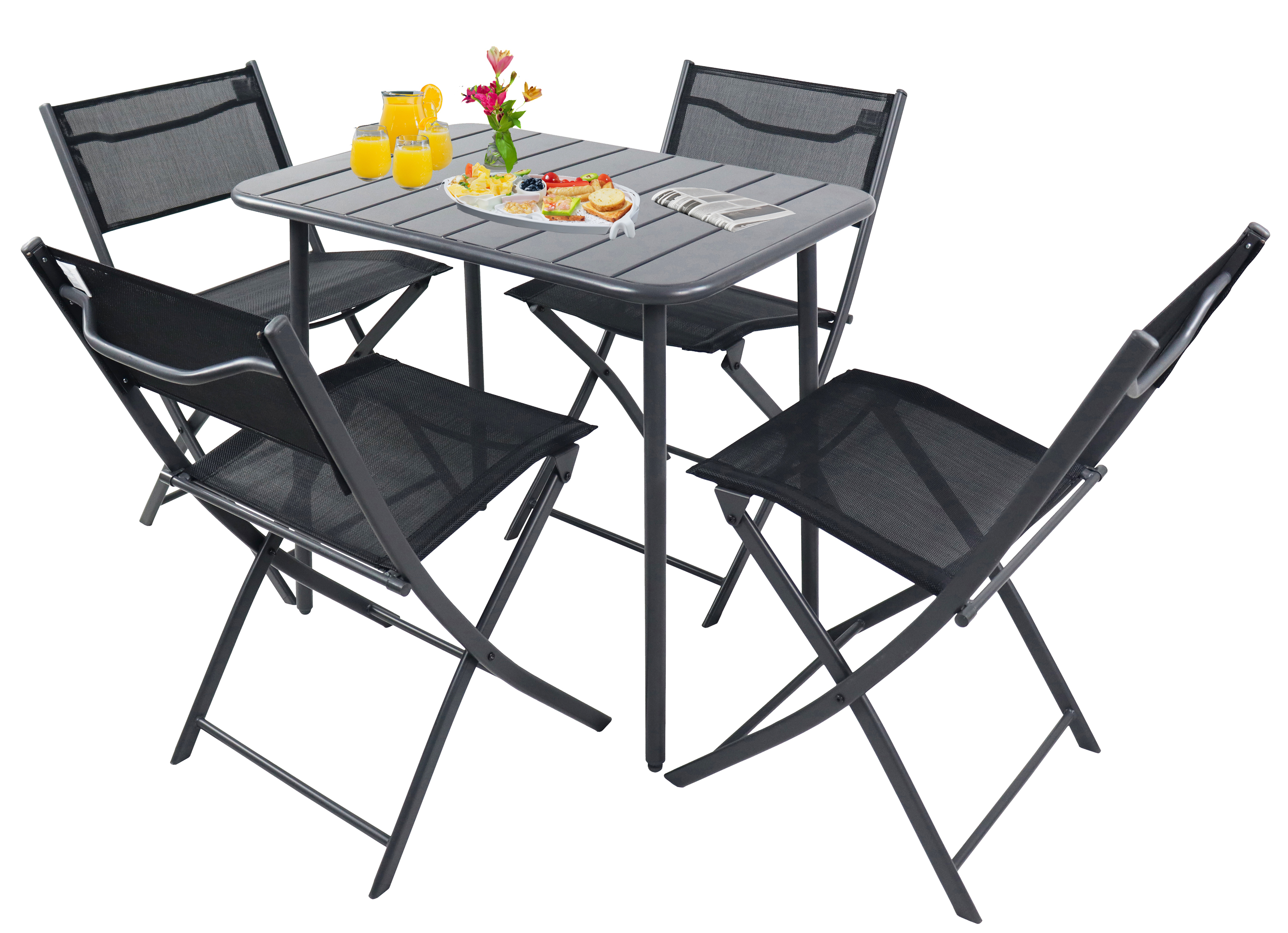 5 ks. Bistro set Balkónový set Záhradný set Sumila 80x55