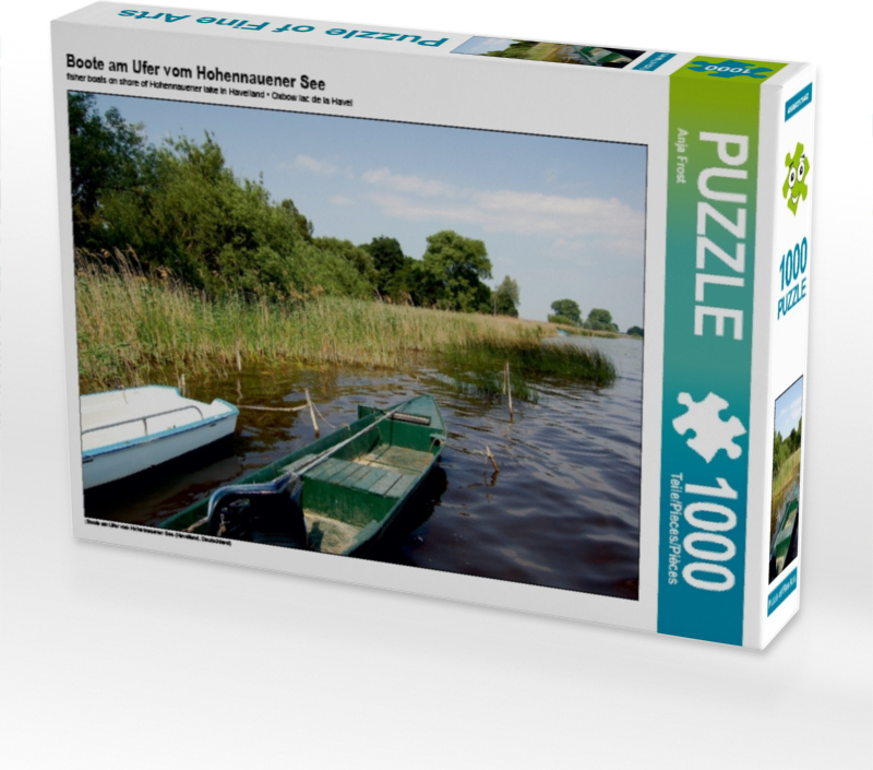 Calvendo Boote am Ufer vom Hohennauener See 1000 Teile Puzzle quer 640x480mm, Frost Anja; 7295044