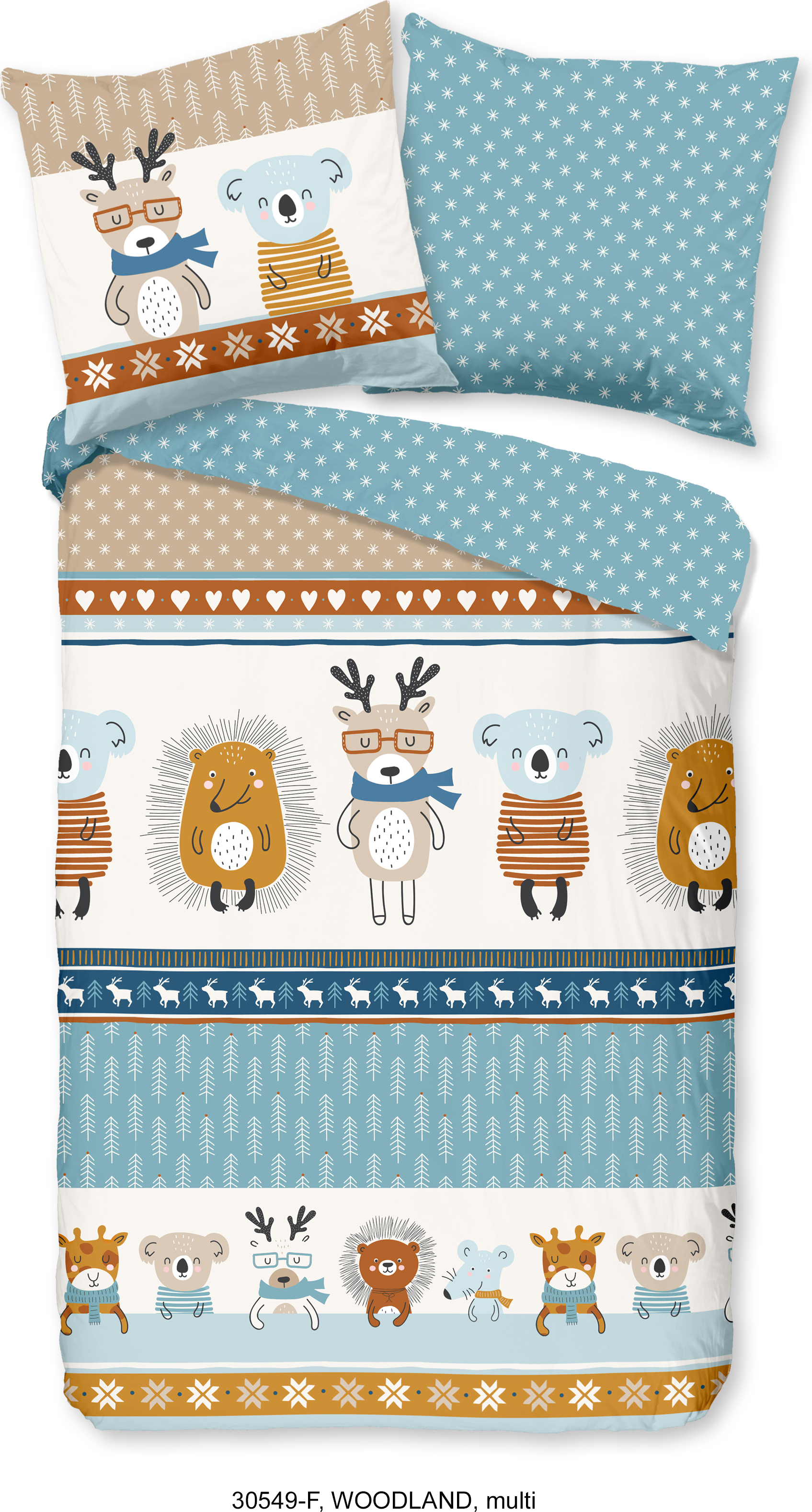 Janine Biancheria da letto 155 x 200 cm + 80 x 80 cm Davos – morbido copripiumino in flanella – con chiusura lampo – 100% cotone – Öko-Tex – Tabasco naturale