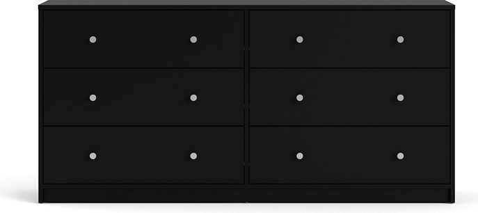 ebuy24 Maria Kommode breit mit 6 Schubladen, schwarz. 07-703288686