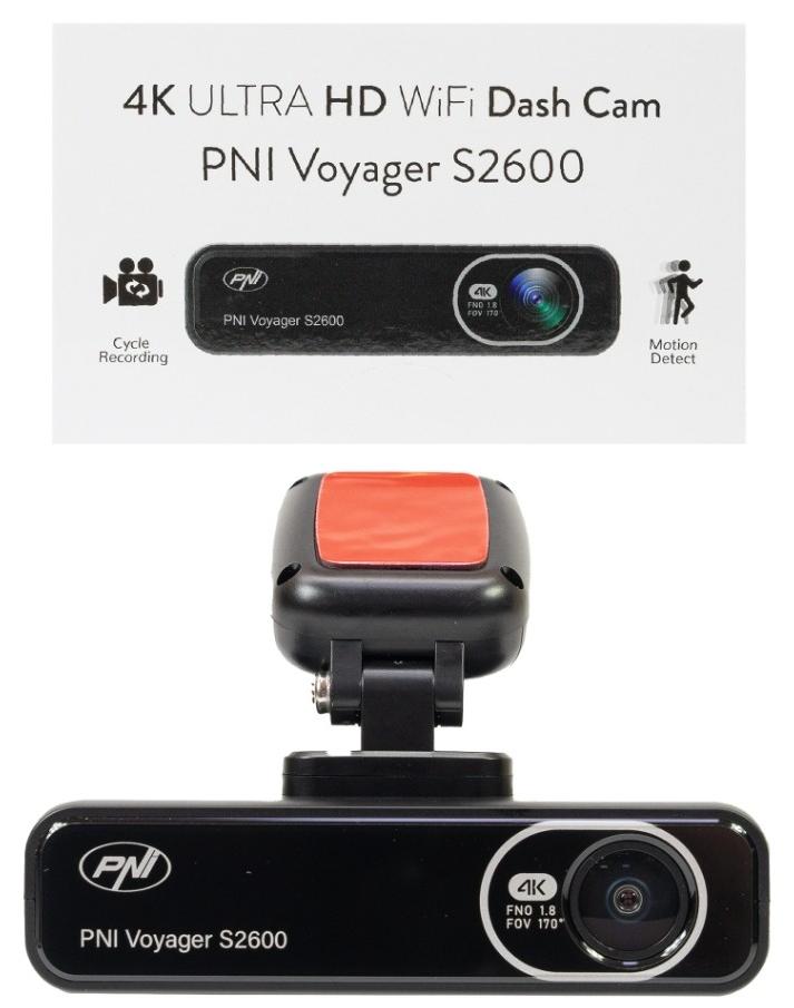 PNI Dashcam 4K Ultra HD Autokamera Parkmodus Wi-Fi PNI-S2600