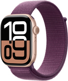 Apple Watch Series 10 GPS+ Cellular 46mm Rose Gold Aluminium Case with Plum Sport