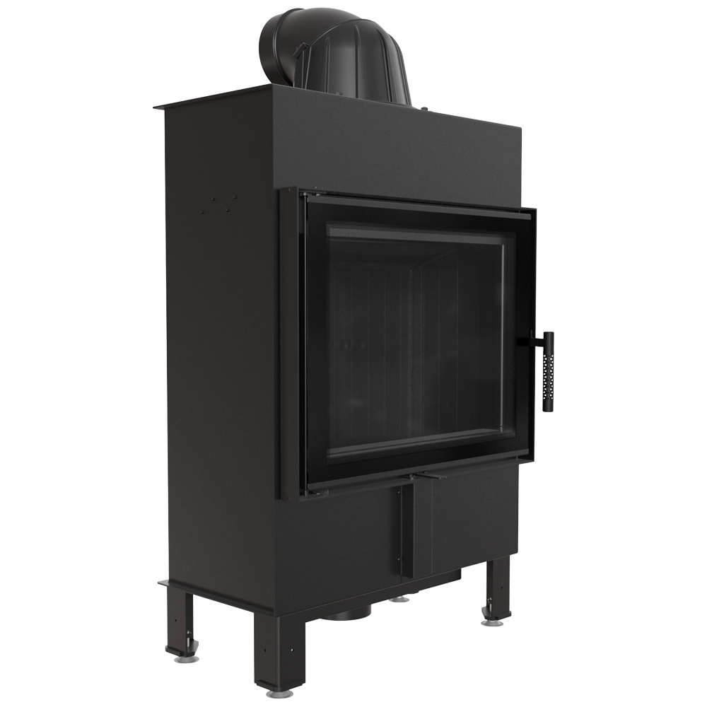 Oceľový krb Lucy Slim 8 kW Ø 160 Čierna