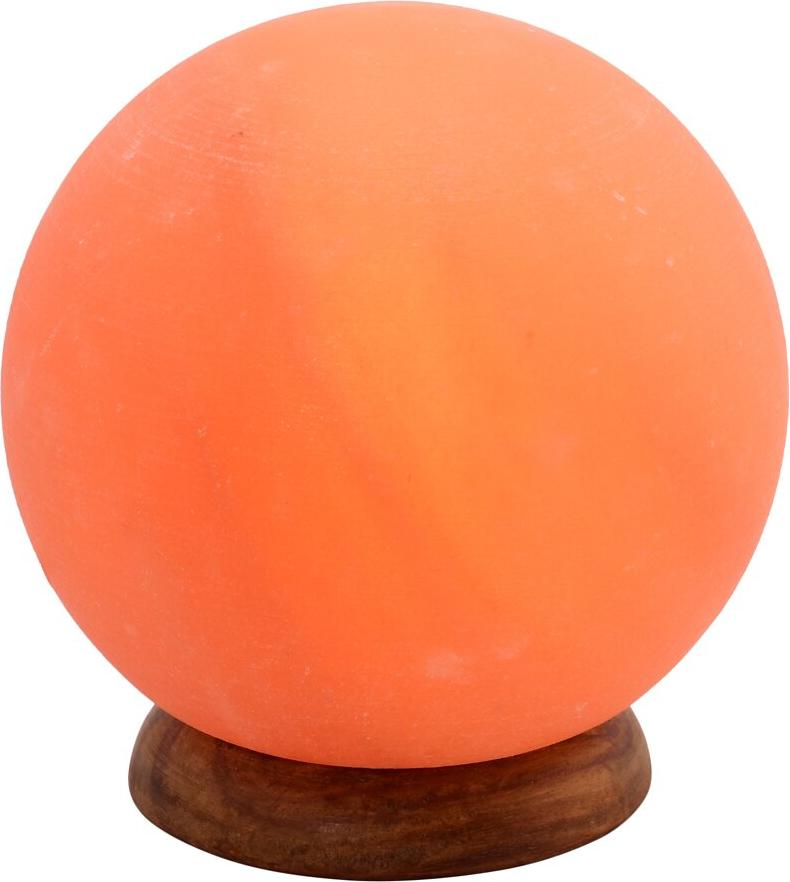HAF Rosa Salzlampe Planet 3 kg aus echtem Kristallsalz | Salzkristalllampe in Naturform | Salzsteinlampe auf Holzsockel aus der Salt Range Punjab