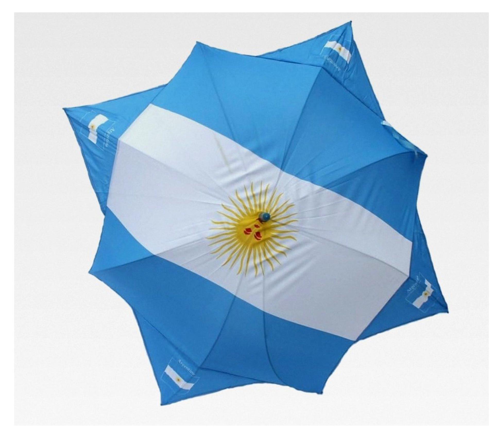 Markenlos Regenschirm/Sonnenschirm mit Flaggenmotiv ARGENTINIEN