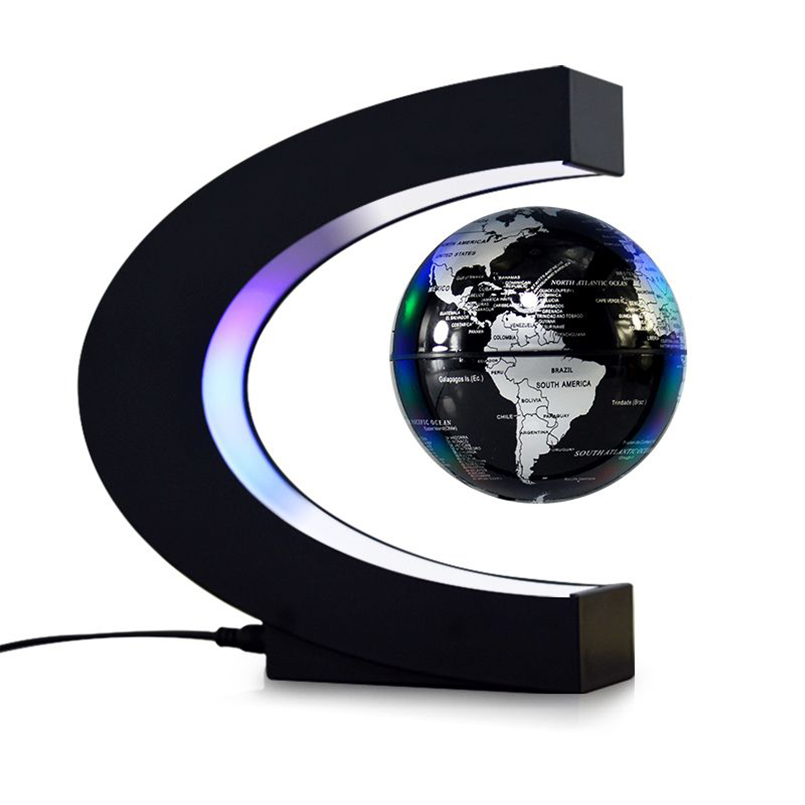 Beste Geschenke für Studenten Kinder Freunde Exquisite Office Home Decoration 3-Zoll Maglev Levitation Rotating Globe Globus Magnetisch Magnetschwebebahn Floating Globe mit LED-Lichtern