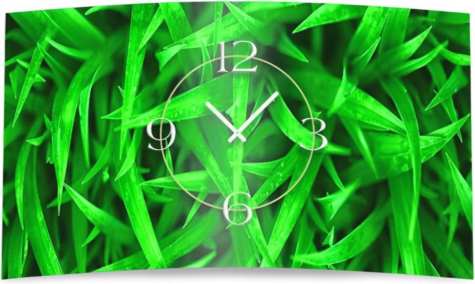 Natur Grashalme Designer Wanduhr modernes Wanduhren Design leise kein ticken DIXTIME 3D-0296