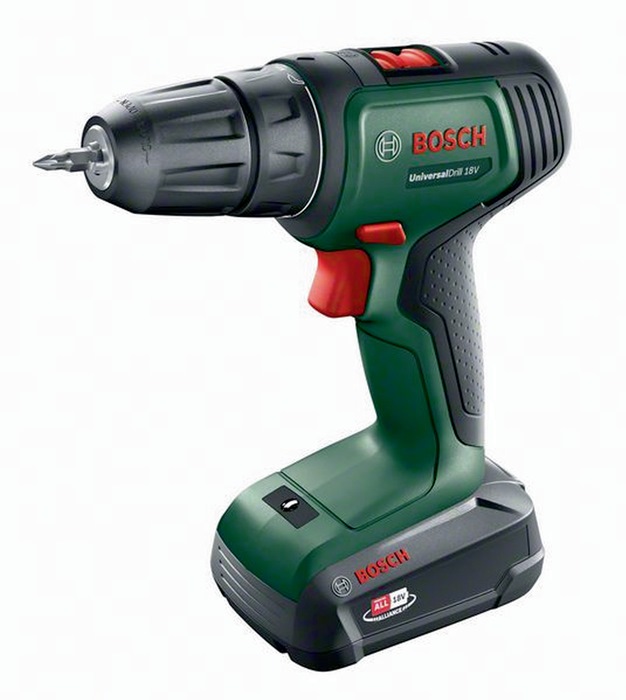 Akumulátorová dvojrýchlostná príklepová vŕtačka UniversalDrill 18 V s max. krútiacim momentom 40 Nm akumulátor 2,5 Ah