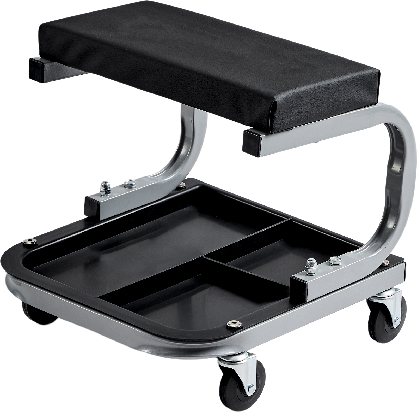 SucceBuy Mechanics-Garagenhocker, 250 Pfund Tragkraft. Stabiler Rollsitz mit Werkzeugablage fš¹r Arbeiten unter dem Auto. Ideal fš¹r Mechaniker. Leichtg?ngige Rollen